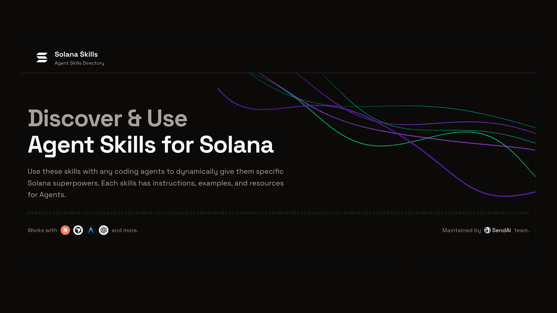 Solana Skills | Agent Skills Directory for Solana by SendAI